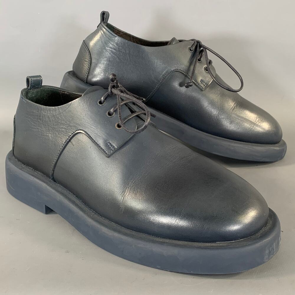 MARSELL GOMELLO Size 8 Navy Leather Lace Up Shoes